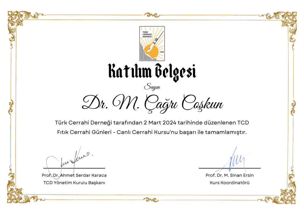 Fıtık Kursu Sertifikası